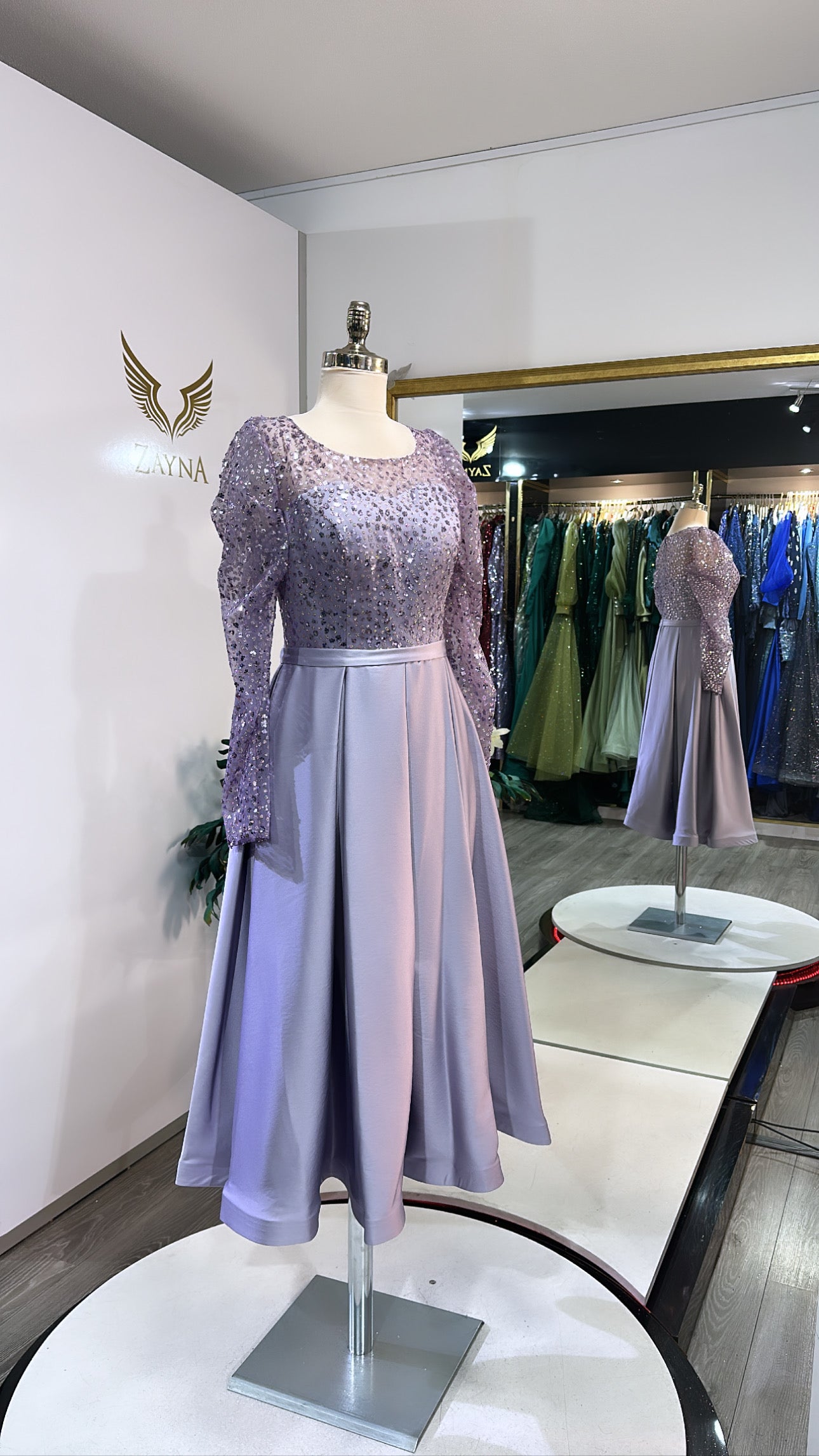 Elegant purple short dress Zayna Dresses Elegant purple short dress Zayna Dresses