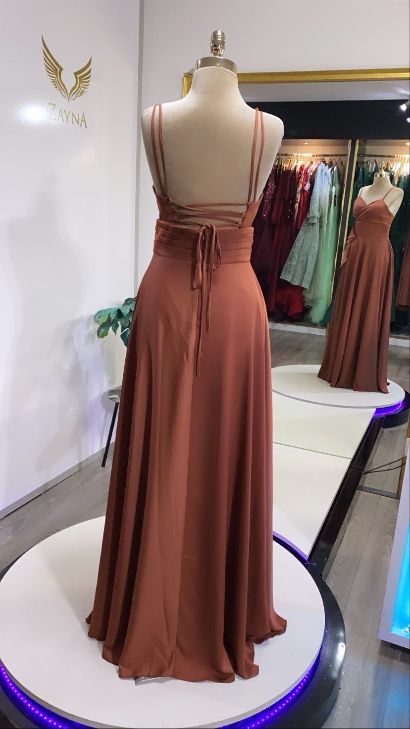 Our copper elegant dress🤍