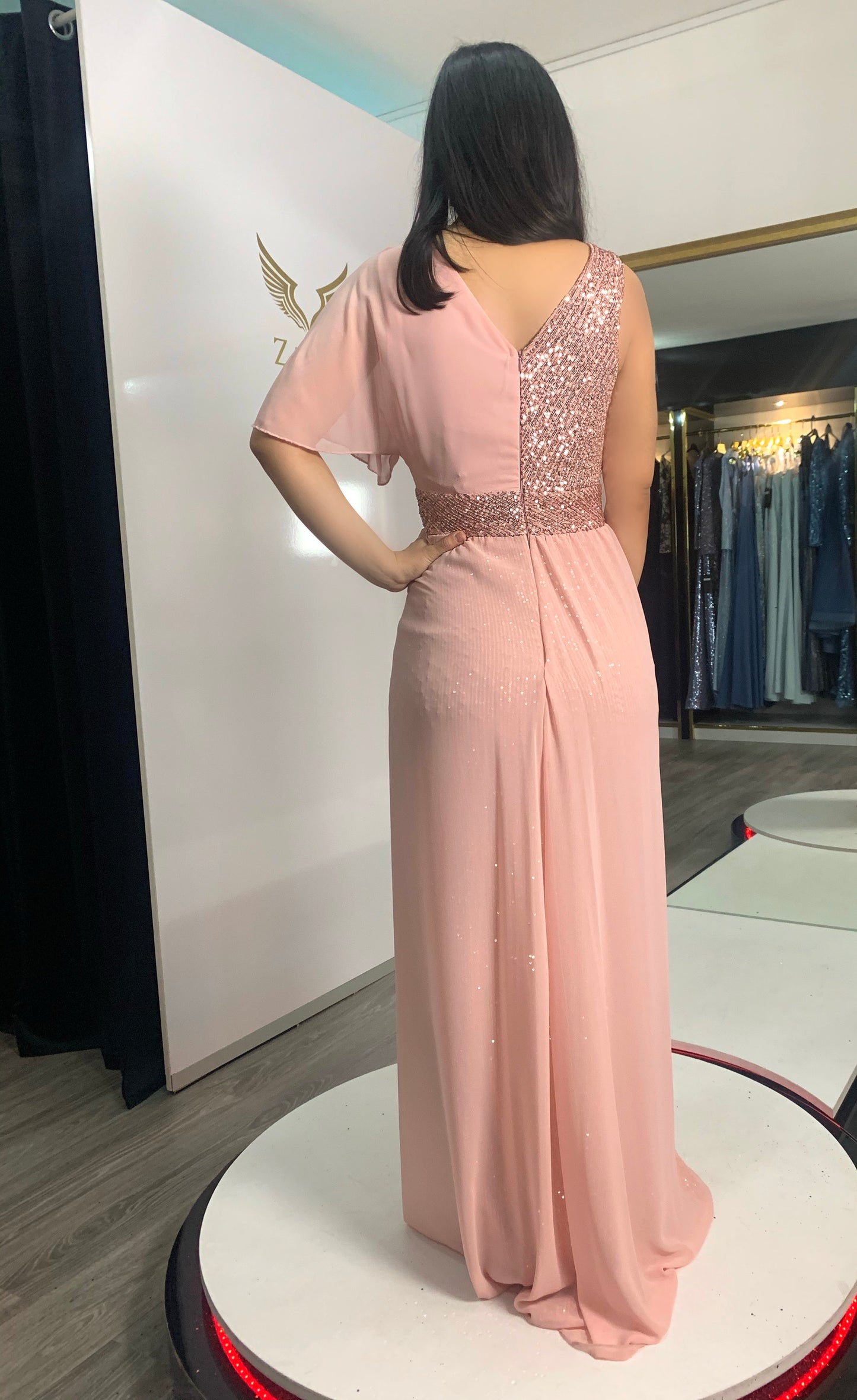 Pink Paillette Dress