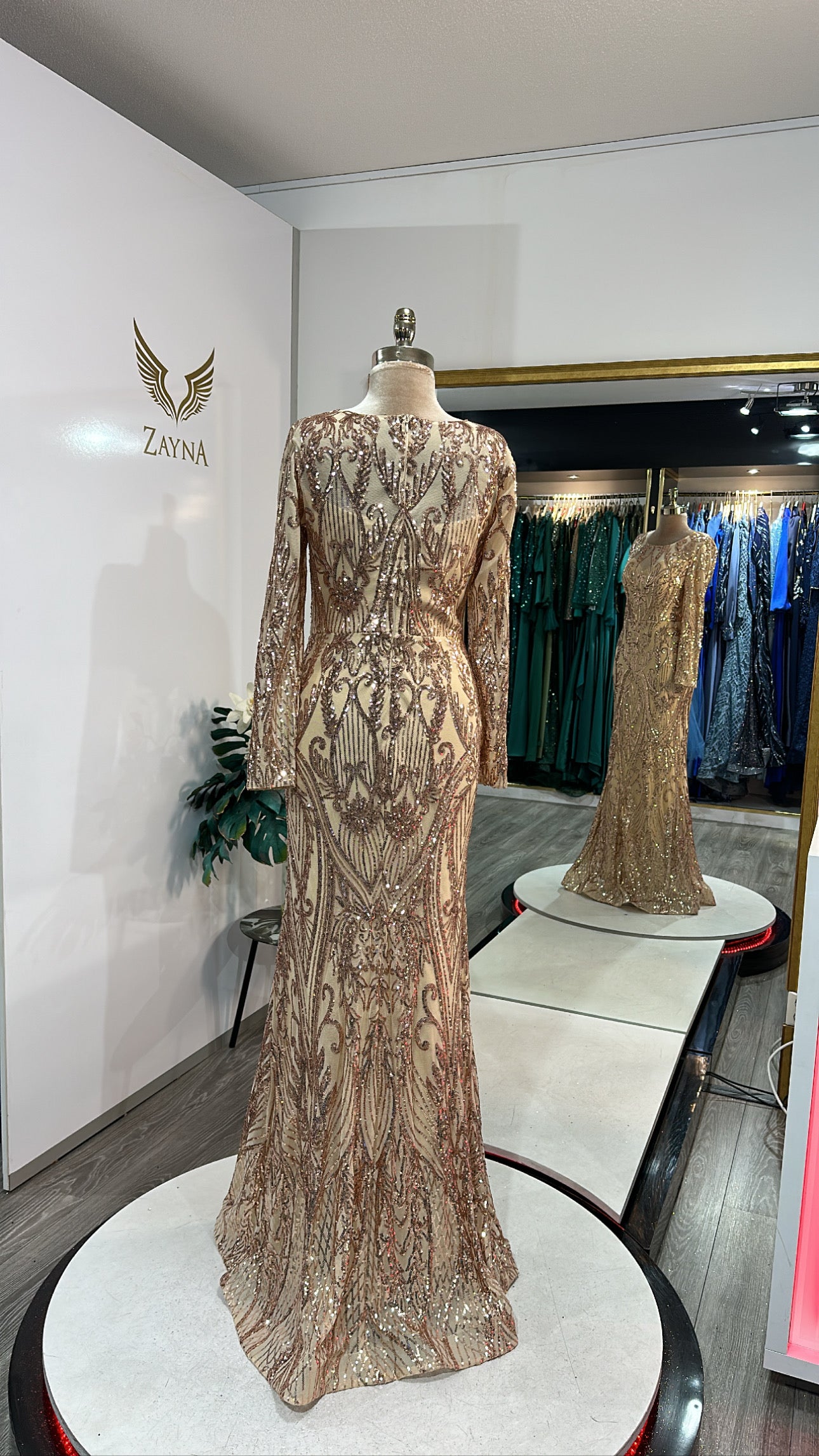 Elegant golden dress