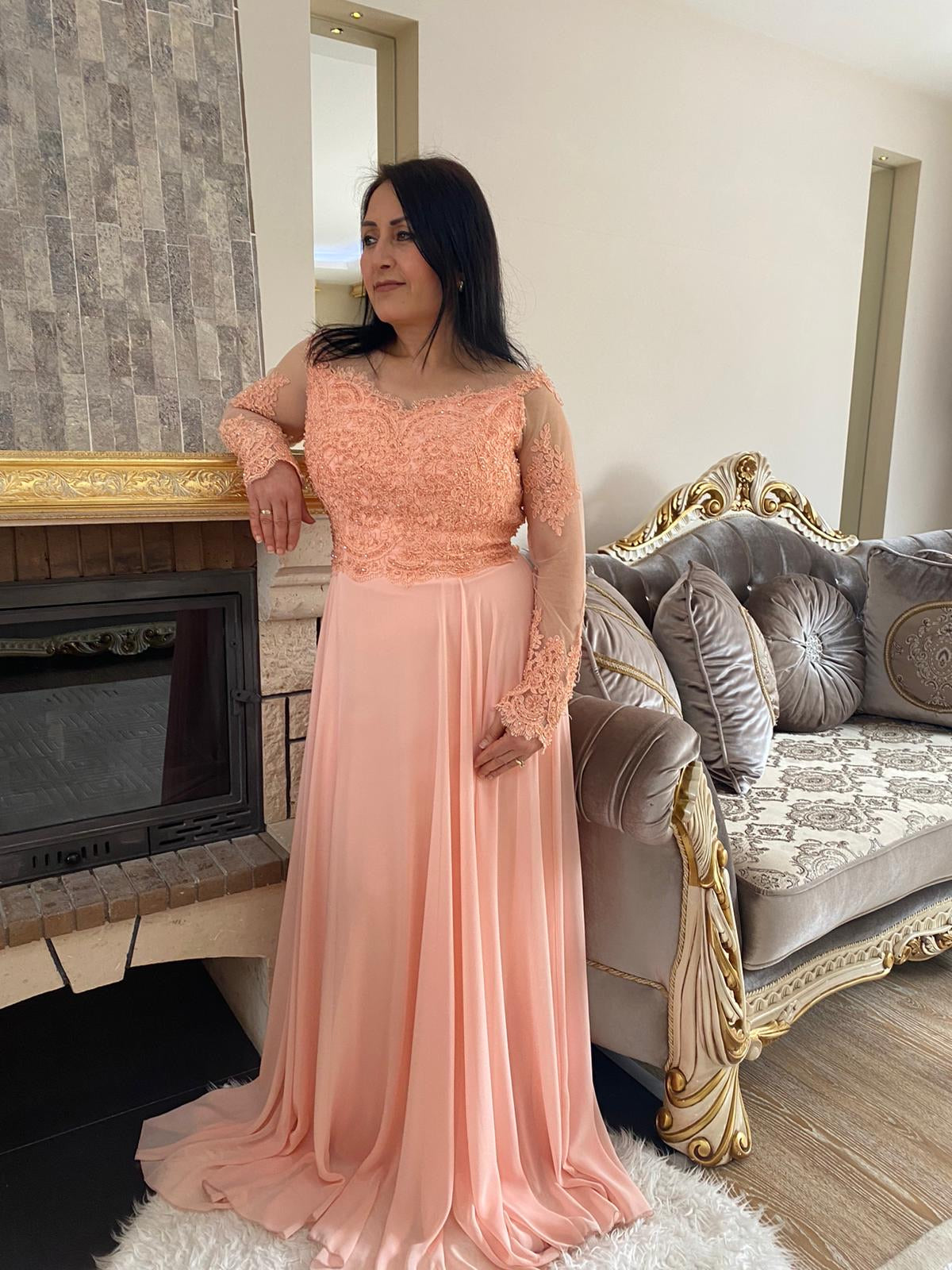 Coral pink tulle dress Zayna Dresses Coral pink tulle dress Zayna Dresses