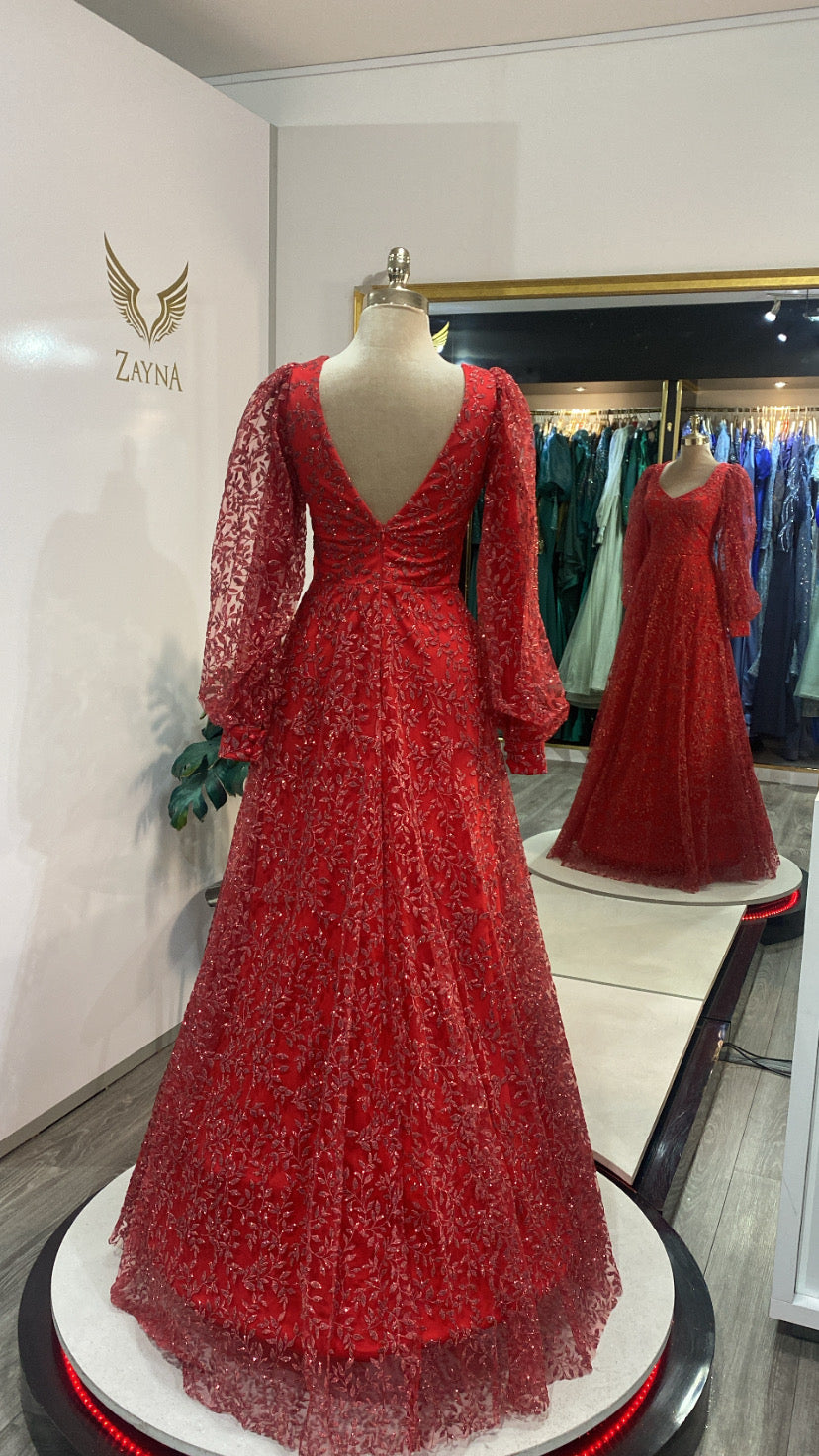 Elegant red dress