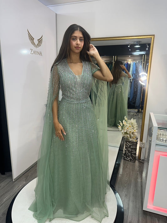 The Saida green dress