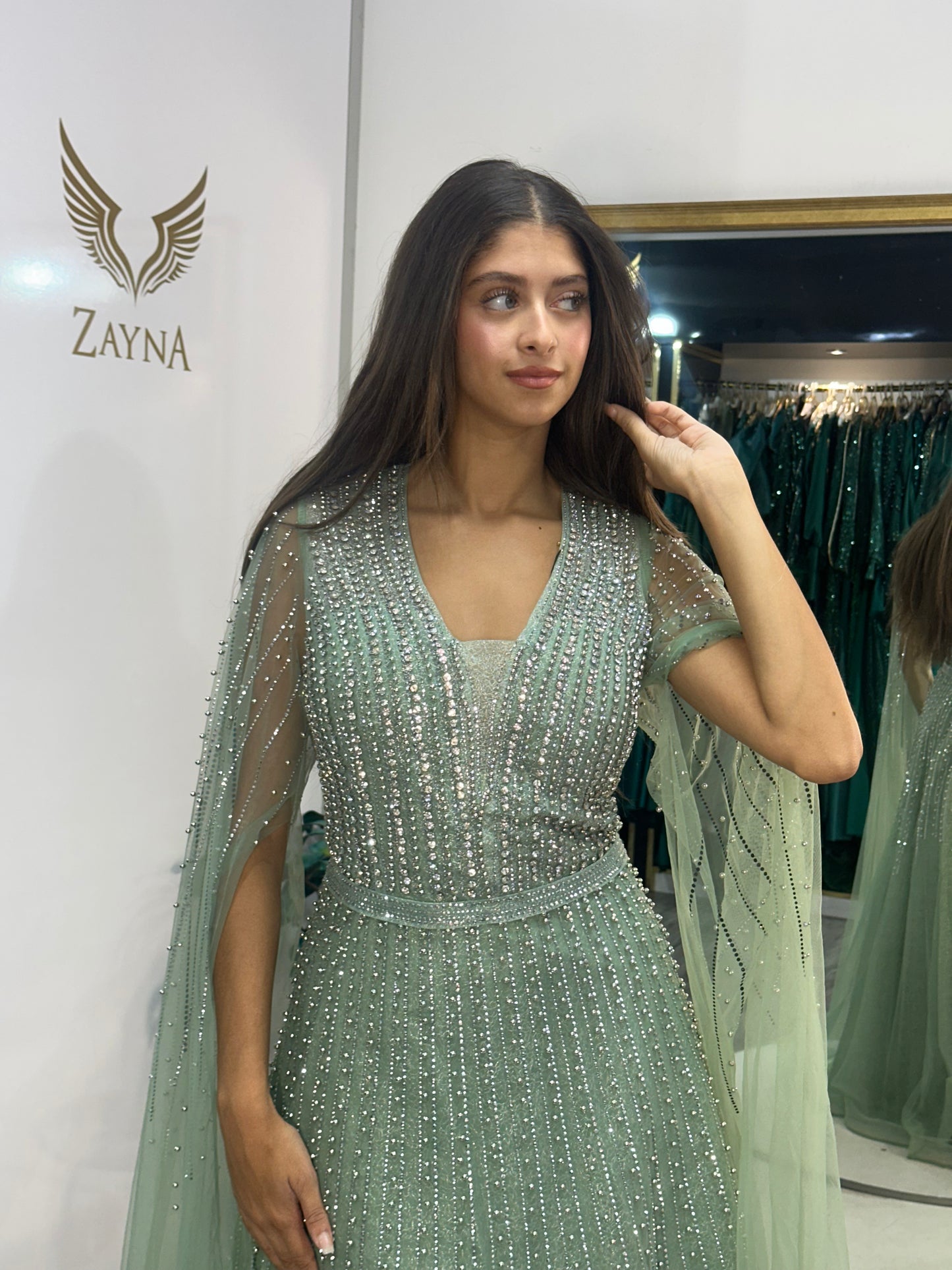 The Saida green dress