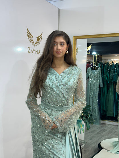 The Ela mint groen dress