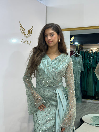 The Ela mint groen dress