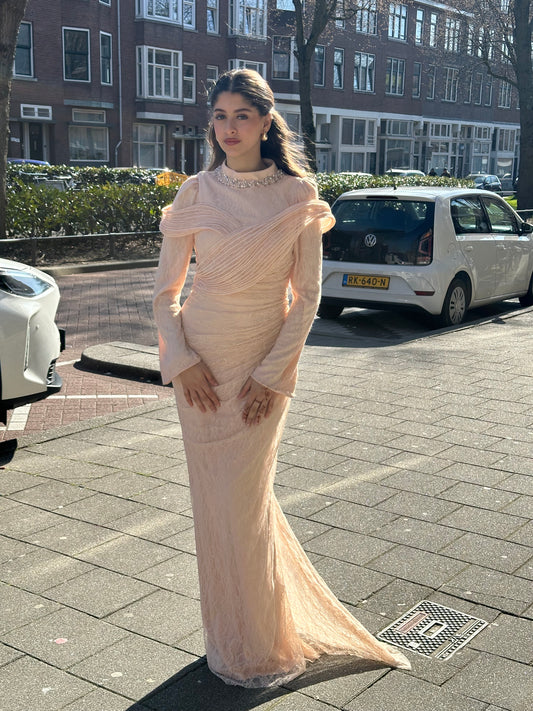 The Zena beige dress