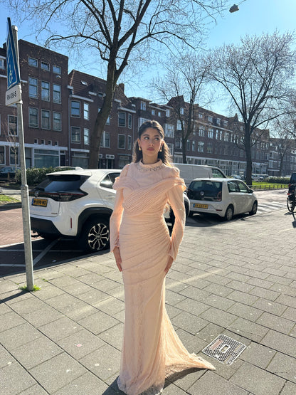 The Zena beige dress
