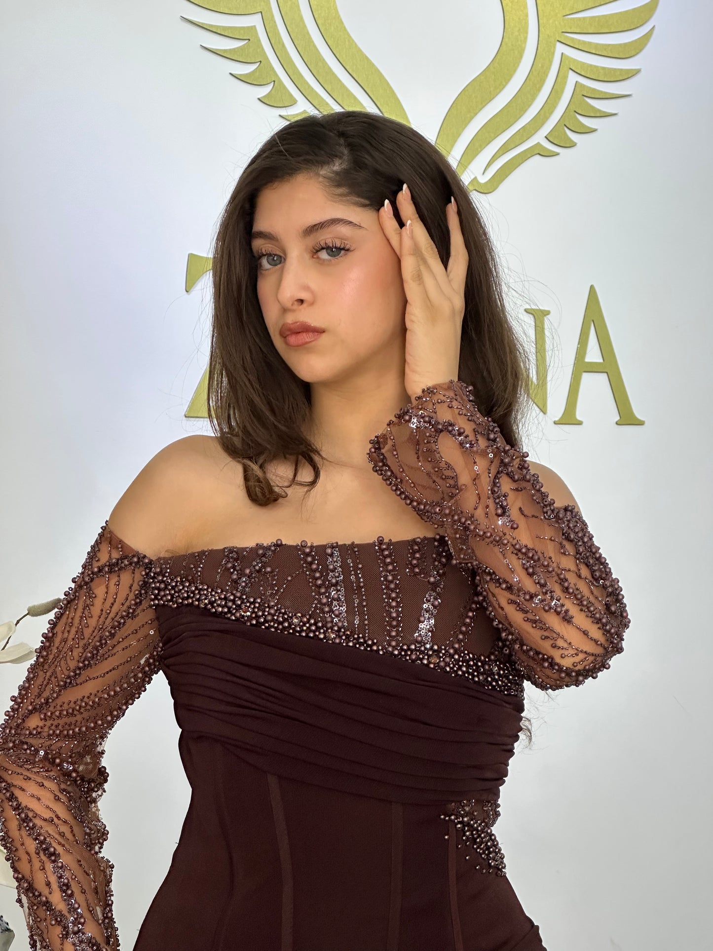 The Neva brown dress