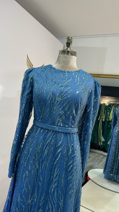 Elegant blue dress large sizes