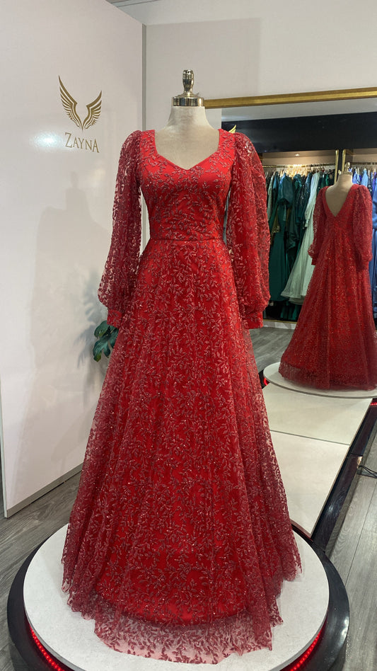 Elegant red dress