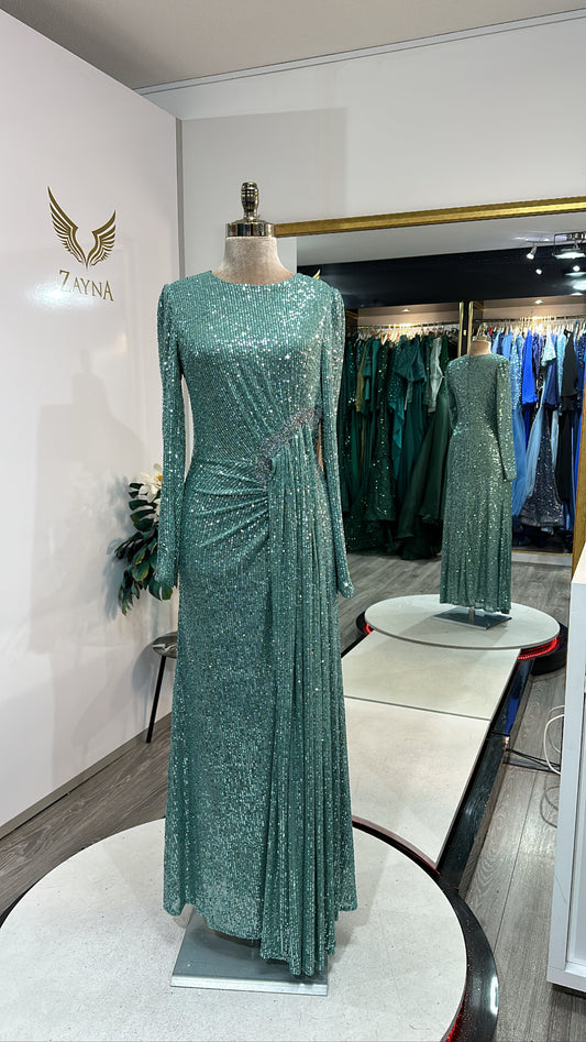 Elegant mint green dress