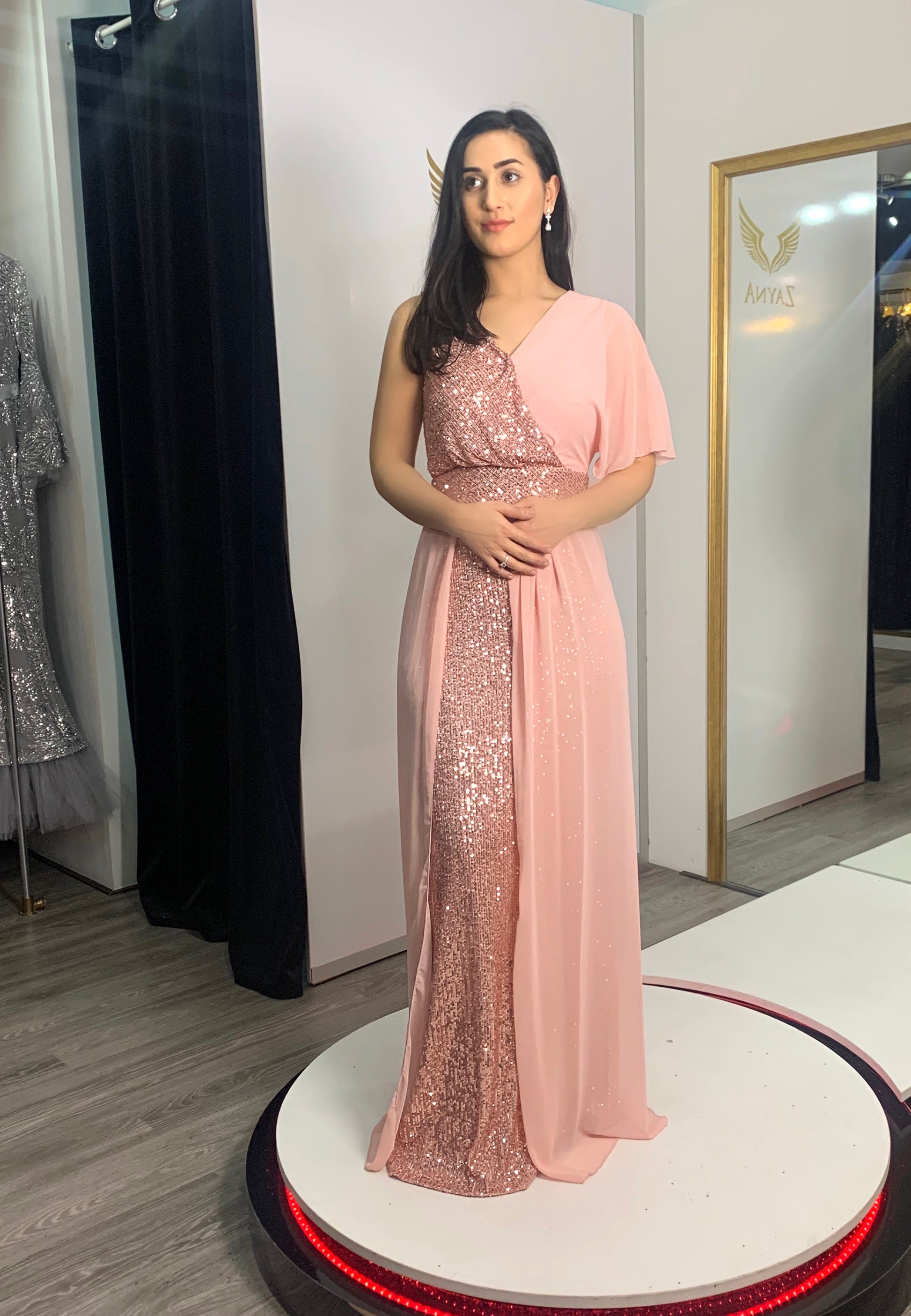 Pink Paillette Dress – Zayna Dresses Pink Paillette Dress – Zayna Dresses