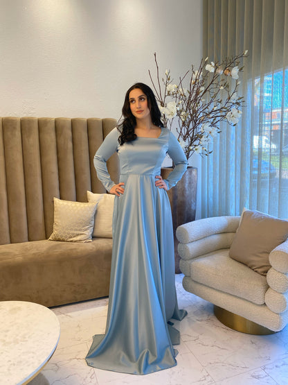 Mint Green Satin Gown
